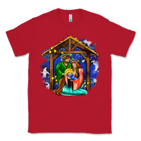 Red jesus and mary with god Classic Tee - AdoDesignShop