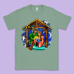 Jesus And Mary With God Classic Tee Designed By Adodesignshop