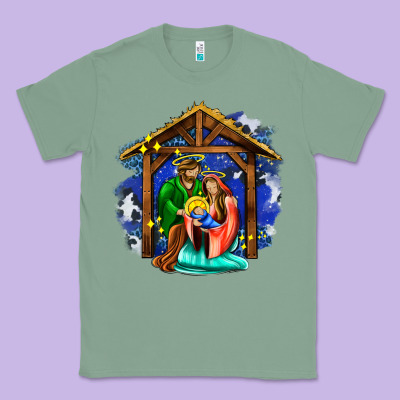Jesus And Mary With God Classic Tee Designed By Adodesignshop