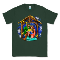Sports Green jesus and mary with god Classic Tee - AdoDesignShop