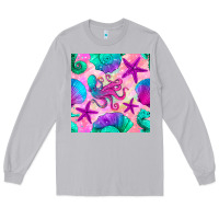 Moon Dust summer beach seamless pattern Long Sleeve Tee - BundleAndBundleShop