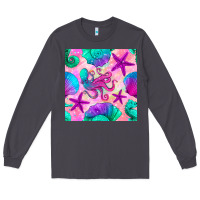Smoke summer beach seamless pattern Long Sleeve Tee - BundleAndBundleShop