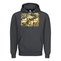 Smoke leopard camo pattern background Zipper Hoodie - Jasminsmagicworld