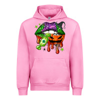 Fuchsia Pink Halloween lips Urban Hoodie - NancyCooperArtShop
