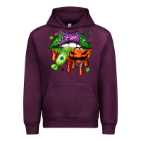 Mauve Wine Halloween lips Urban Hoodie - NancyCooperArtShop
