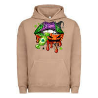 Pigment Burro Halloween lips Urban Hoodie - NancyCooperArtShop