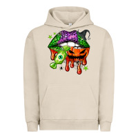 Pigment French Oak Halloween lips Urban Hoodie - NancyCooperArtShop
