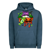 Pigment Midnight Navy Halloween lips Urban Hoodie - NancyCooperArtShop