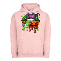 Pigment Salmon Halloween lips Urban Hoodie - NancyCooperArtShop