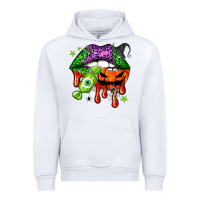 White Halloween lips Urban Hoodie - NancyCooperArtShop
