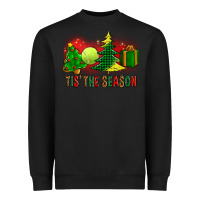 Black tis the season christmas with tennis ball and tree cookie Heavyweight Sweatshirt - FaDigitalArtStudio