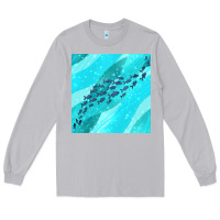 Moon Dust fish and sea seamless pattern Long Sleeve Tee - BundleAndBundleShop