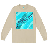Mushroom fish and sea seamless pattern Long Sleeve Tee - BundleAndBundleShop