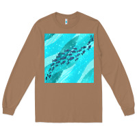 Toasted Coconut fish and sea seamless pattern Long Sleeve Tee - BundleAndBundleShop