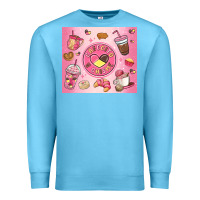 Ocean Blue cafecito y chisme Premium Sweatshirt - MaliasSmallBusiness