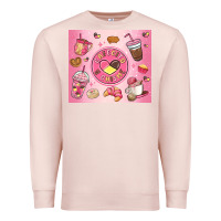 Pale Pink cafecito y chisme Premium Sweatshirt - MaliasSmallBusiness