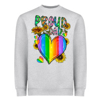 Heather Grey proud dad love Heavyweight Sweatshirt - CowhideDigitalArt