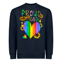 Navy proud dad love Heavyweight Sweatshirt - CowhideDigitalArt