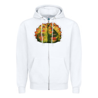 White Gymnocalycium Variegated Cactus Zipper Hoodie - LillyAllenDesigns