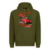 Army Green home for the holidays michigan Premium Hoodie - BarkalooDesign