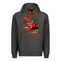Charcoal Heather home for the holidays michigan Premium Hoodie - BarkalooDesign