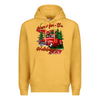 Mustard home for the holidays michigan Premium Hoodie - BarkalooDesign