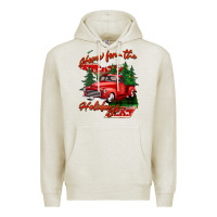 Oatmeal Heather home for the holidays michigan Premium Hoodie - BarkalooDesign