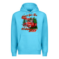 Ocean Blue home for the holidays michigan Premium Hoodie - BarkalooDesign