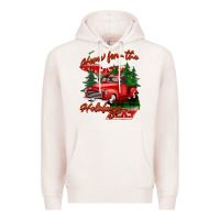 Pale Pink home for the holidays michigan Premium Hoodie - BarkalooDesign