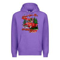 Purple home for the holidays michigan Premium Hoodie - BarkalooDesign