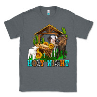 Charcoal Heather holy nıght cows and sunflowers Classic Tee - AdoDesignShop