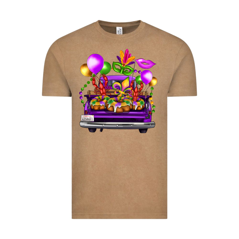 Mardi Gras Farm Truck Vintage Tee by FaDigitalArtStudio | Teevron