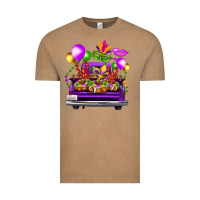 Vintage Coffee mardi gras farm truck Vintage Tee - FaDigitalArtStudio