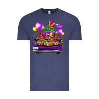 Vintage Denim mardi gras farm truck Vintage Tee - FaDigitalArtStudio