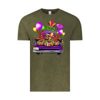 Vintage Olive mardi gras farm truck Vintage Tee - FaDigitalArtStudio