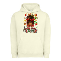Pigment Pistachio santa's favorite teacher afro messy bun Urban Hoodie - texasbilliewilder