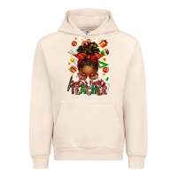 Sandshell santa's favorite teacher afro messy bun Urban Hoodie - texasbilliewilder