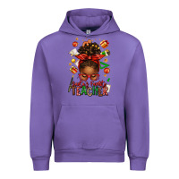 Tulip santa's favorite teacher afro messy bun Urban Hoodie - texasbilliewilder