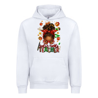White santa's favorite teacher afro messy bun Urban Hoodie - texasbilliewilder