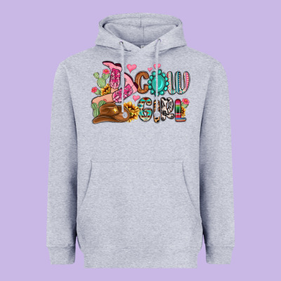 Western Cowgirl Heavyweight Hoodie Designed By Maliassmallbusiness