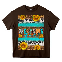 Chocolate Brown Welcome fall Heavy Core Tee - Artiststas