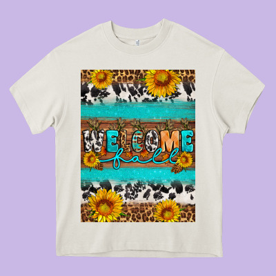 Welcome Fall Heavy Core Tee Designed By Artiststas
