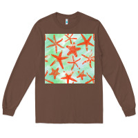 Chestnut starfish seamless pattern Long Sleeve Tee - BundleAndBundleShop