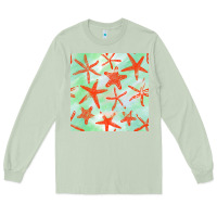 Matcha starfish seamless pattern Long Sleeve Tee - BundleAndBundleShop