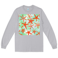 Moon Dust starfish seamless pattern Long Sleeve Tee - BundleAndBundleShop