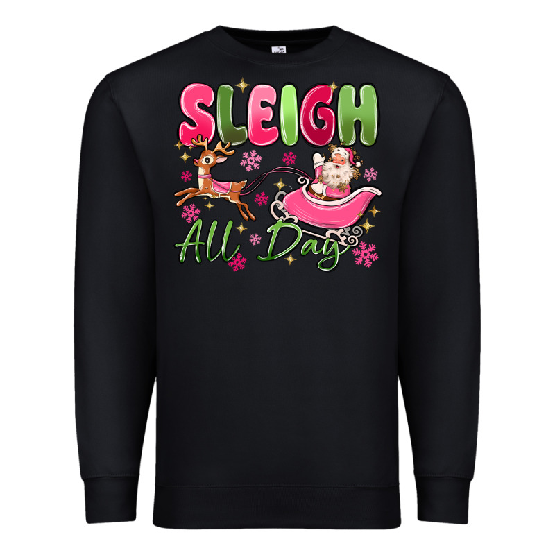 Sleigh All Day Premium Sweatshirt by MaliasSmallBusiness | Teevron