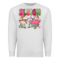 Oatmeal Heather sleigh all day Premium Sweatshirt - MaliasSmallBusiness