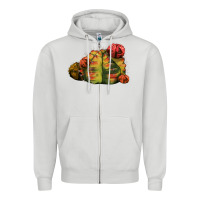 Dove Grey Gymnocalycium Variegated Cactus Zipper Hoodie - LillyAllenDesigns