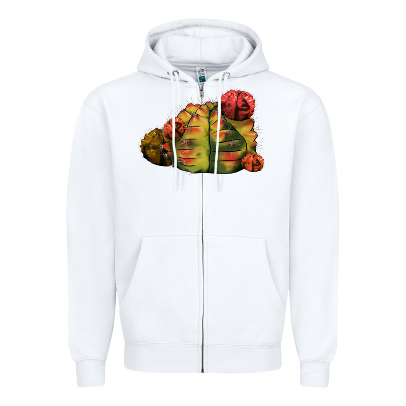 Gymnocalycium Variegated Cactus Zipper Hoodie by LillyAllenDesigns | Teevron