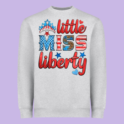 Little Miss Liberty Heavyweight Sweatshirt Designed By Hra Design Shop